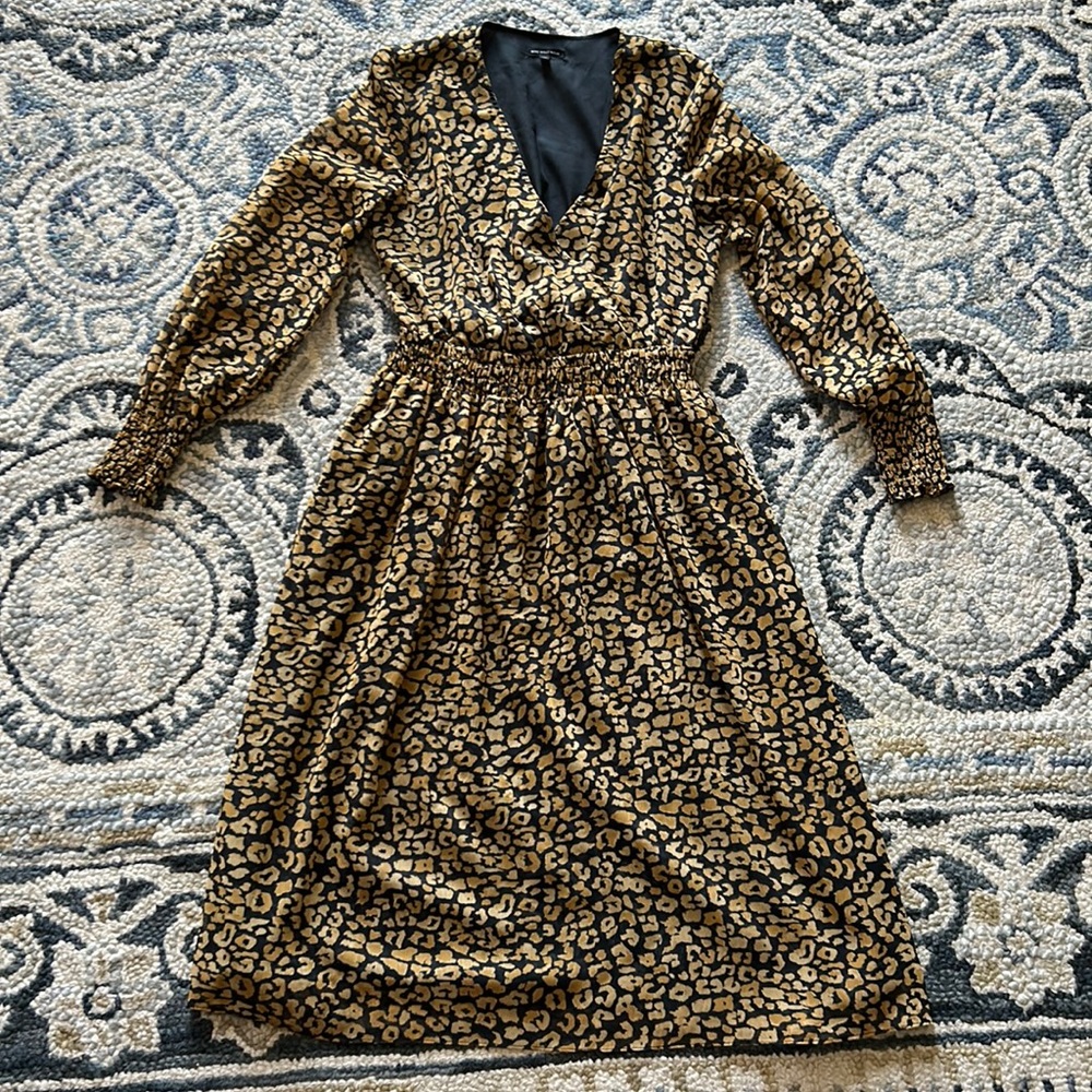 WhoWhatWear MIDI/LONG Leopard Print Dress - Size M